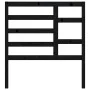 Solid black pine wood bed headboard 96x4x104 cm by vidaXL, Headboards and footboards - Ref: Foro24-818124, Price: 24,60 €, Di...