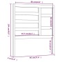 Bettkopfteil aus massivem schwarzem Kiefernholz, 96 x 4 x 104 cm von vidaXL, Kopf- und Fußteile - Ref: Foro24-818124, Preis: ...