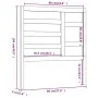 Bettkopfteil aus massivem schwarzem Kiefernholz, 96 x 4 x 104 cm von vidaXL, Kopf- und Fußteile - Ref: Foro24-818124, Preis: ...