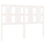 Solid white pine wood bed headboard 145.5x4x100 cm by vidaXL, Headboards and footboards - Ref: Foro24-817991, Price: 44,72 €,...