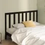 Solid black pine wood bed headboard 166x4x100 cm by vidaXL, Headboards and footboards - Ref: Foro24-817704, Price: 32,80 €, D...