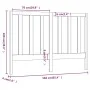 Solid black pine wood bed headboard 166x4x100 cm by vidaXL, Headboards and footboards - Ref: Foro24-817704, Price: 32,80 €, D...