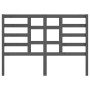Solid gray pine wood bed headboard 126x4x104 cm by vidaXL, Headboards and footboards - Ref: Foro24-818132, Price: 43,34 €, Di...