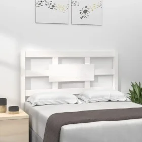 Solid white pine wood bed headboard 95.5x4x100 cm by vidaXL, Headboards and footboards - Ref: Foro24-818021, Price: 35,27 €, ...