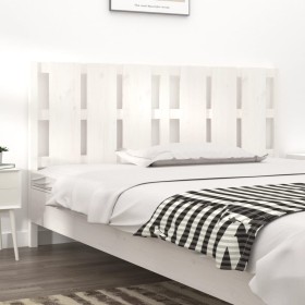 Solid white pine wood bed headboard 165.5x4x100 cm by vidaXL, Headboards and footboards - Ref: Foro24-818001, Price: 59,48 €,...