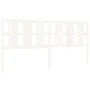 Solid white pine wood bed headboard 205.5x4x100 cm by vidaXL, Headboards and footboards - Ref: Foro24-818011, Price: 43,83 €,...