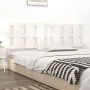 Solid white pine wood bed headboard 205.5x4x100 cm by vidaXL, Headboards and footboards - Ref: Foro24-818011, Price: 43,83 €,...