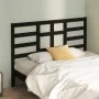 Cabecero de cama madera maciza de pino negro 126x4x104 cm de vidaXL, Cabeceros y pies de cama - Ref: Foro24-818134, Precio: 5...