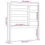 Bettkopfteil aus massivem Kiefernholz in Honigbraun, 106 x 4 x 104 cm von vidaXL, Kopf- und Fußteile - Ref: Foro24-818128, Pr...