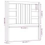 Bettkopfteil aus massivem Kiefernholz in Honigbraun, 106 x 4 x 100 cm von vidaXL, Kopf- und Fußteile - Ref: Foro24-817828, Pr...