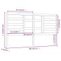 Bettkopfteil aus massivem Kiefernholz in Honigbraun, 186 x 4 x 104 cm von vidaXL, Kopf- und Fußteile - Ref: Foro24-818158, Pr...