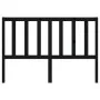 Solid black pine wood bed headboard 146x4x100 cm by vidaXL, Headboards and footboards - Ref: Foro24-817744, Price: 30,07 €, D...