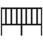 Solid black pine wood bed headboard 166x4x100 cm by vidaXL, Headboards and footboards - Ref: Foro24-817754, Price: 42,42 €, D...