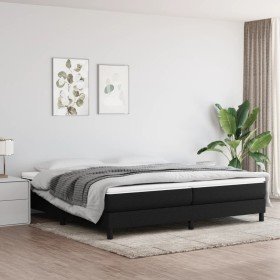 Cama box spring con colchón tela negro 200x200 cm en Camas y somieres | Comprar online en Foro24