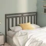 Solid gray pine wood bed headboard 126x4x100 cm by vidaXL, Headboards and footboards - Ref: Foro24-817782, Price: 30,07 €, Di...