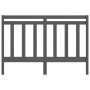 Cabecero de cama madera maciza de pino gris 126x4x100 cm de vidaXL, Cabeceros y pies de cama - Ref: Foro24-817782, Precio: 30...