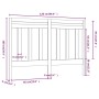 Bettkopfteil aus massivem grauem Kiefernholz, 126 x 4 x 100 cm von vidaXL, Kopf- und Fußteile - Ref: Foro24-817782, Preis: 30...
