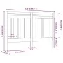 Solid gray pine wood bed headboard 126x4x100 cm by vidaXL, Headboards and footboards - Ref: Foro24-817782, Price: 30,07 €, Di...