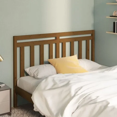 Honey brown solid pine wood bed headboard 146x4x100 cm by vidaXL, Headboards and footboards - Ref: Foro24-817793, Price: 32,2...