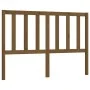 Cabecero de cama madera maciza de pino marrón miel 126x4x100 cm de vidaXL, Cabeceros y pies de cama - Ref: Foro24-817733, Pre...
