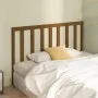 Cabecero de cama madera maciza de pino marrón miel 126x4x100 cm de vidaXL, Cabeceros y pies de cama - Ref: Foro24-817733, Pre...