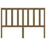 Cabecero de cama madera maciza de pino marrón miel 126x4x100 cm de vidaXL, Cabeceros y pies de cama - Ref: Foro24-817733, Pre...