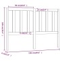 Cabecero de cama madera maciza de pino marrón miel 126x4x100 cm de vidaXL, Cabeceros y pies de cama - Ref: Foro24-817733, Pre...