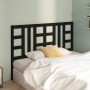 Solid black pine wood bed headboard 146x4x100 cm by vidaXL, Headboards and footboards - Ref: Foro24-817844, Price: 39,48 €, D...