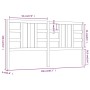 Cabecero de cama madera maciza de pino 206x4x100 cm de vidaXL, Cabeceros y pies de cama - Ref: Foro24-817860, Precio: 40,96 €...