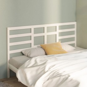 Bettkopfteil aus massivem weißem Kiefernholz, 206 x 4 x 104 cm von vidaXL, Kopf- und Fußteile - Ref: Foro24-818161, Preis: 38...