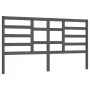 Cabecero de cama madera maciza de pino gris 206x4x104 cm de vidaXL, Cabeceros y pies de cama - Ref: Foro24-818162, Precio: 50...