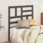 Cabecero de cama madera maciza de pino gris 81x4x104 cm de vidaXL, Cabeceros y pies de cama - Ref: Foro24-818167, Precio: 38,...