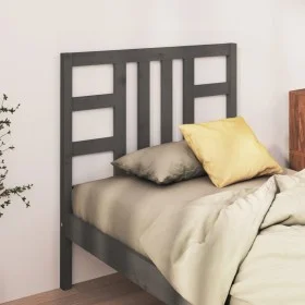 Bettkopfteil aus massivem grauem Kiefernholz, 106 x 4 x 100 cm von vidaXL, Kopf- und Fußteile - Ref: Foro24-817827, Preis: 34...