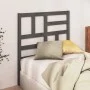 Solid gray pine wood bed headboard 106x4x104 cm by vidaXL, Headboards and footboards - Ref: Foro24-818177, Price: 44,42 €, Di...