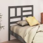 Bettkopfteil aus massivem grauem Kiefernholz, 106 x 4 x 104 cm von vidaXL, Kopf- und Fußteile - Ref: Foro24-818177, Preis: 45...