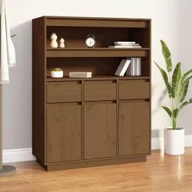 Großes Sideboard aus massivem Kiefernholz honigbraun 89x40x116,5 cm von vidaXL, Sideboards - Ref: Foro24-818218, Preis: 185,2...
