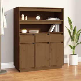 Großes Sideboard aus massivem Kiefernholz honigbraun 89x40x116,5 cm von vidaXL, Sideboards - Ref: Foro24-818218, Preis: 187,2...