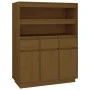 Tall solid pine wood sideboard in honey brown color, 89x40x116.5 cm by vidaXL, Sideboards - Ref: Foro24-818218, Price: 185,25...