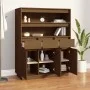 Tall solid pine wood sideboard in honey brown color, 89x40x116.5 cm by vidaXL, Sideboards - Ref: Foro24-818218, Price: 185,25...