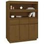 Tall solid pine wood sideboard in honey brown color, 89x40x116.5 cm by vidaXL, Sideboards - Ref: Foro24-818218, Price: 185,25...