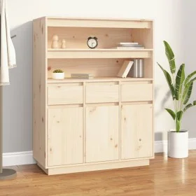 Tall solid pine wood sideboard 89x40x116.5 cm by vidaXL, Sideboards - Ref: Foro24-818215, Price: 176,44 €, Discount: %