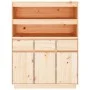 Tall solid pine wood sideboard 89x40x116.5 cm by vidaXL, Sideboards - Ref: Foro24-818215, Price: 176,42 €, Discount: %