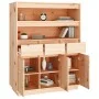 Tall solid pine wood sideboard 89x40x116.5 cm by vidaXL, Sideboards - Ref: Foro24-818215, Price: 176,42 €, Discount: %