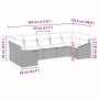 Conjunto de sofá de jardín 7 pcs Beige Poliratán