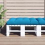 Cojín para sofá de palets de tela azul 120x80x12 cm