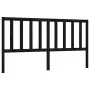 Cabecero de cama madera maciza de pino negro 186x4x100 cm de vidaXL, Cabeceros y pies de cama - Ref: Foro24-817759, Precio: 5...