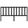 Solid black pine wood bed headboard 186x4x100 cm by vidaXL, Headboards and footboards - Ref: Foro24-817759, Price: 52,91 €, D...