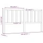 Cabecero de cama madera maciza de pino negro 186x4x100 cm de vidaXL, Cabeceros y pies de cama - Ref: Foro24-817759, Precio: 5...