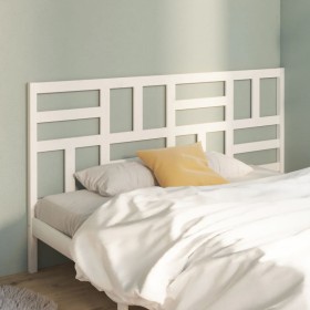 Cabecero de cama madera maciza de pino blanco 206x4x104 cm