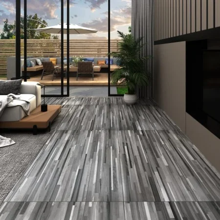 Self-adhesive gray striped PVC floor tiles 2.51 m² 2 mm by vidaXL, Floors and carpets - Ref: Foro24-342881, Price: 43,40 €, D...